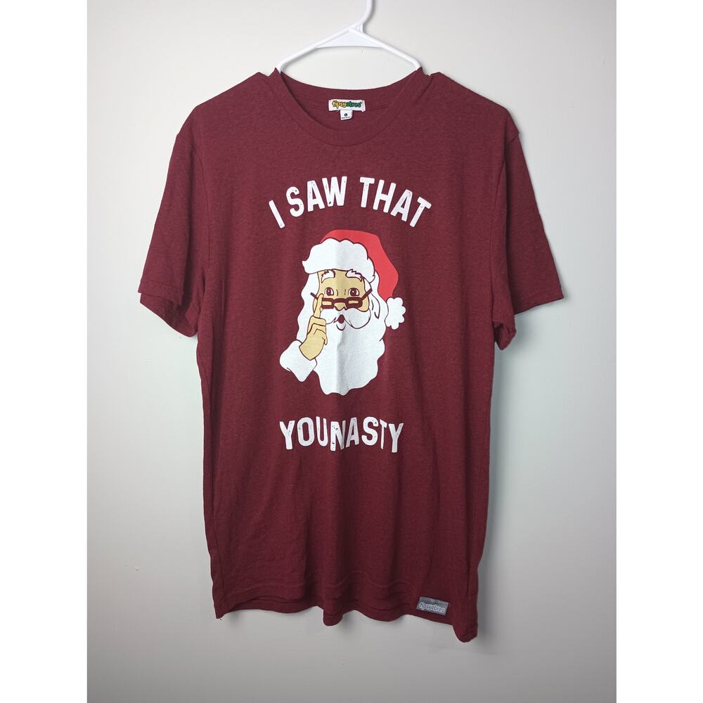Tipsy Elves‎ Santa "I just saw that you nasty" T-shirt Men's Large Christmas